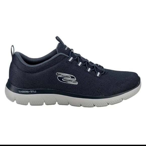 Skechers Men's Summits - Louvin Wide Width Slip-On Sneaker, Navy 232186W - Picture 2 of 9